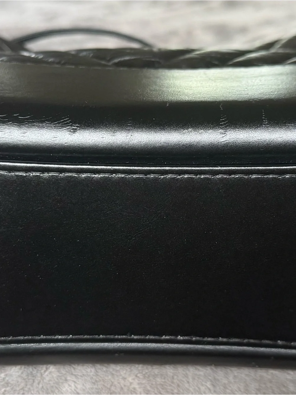 CHANEL Black Quilted Hobo Bag with Leather Base medium size